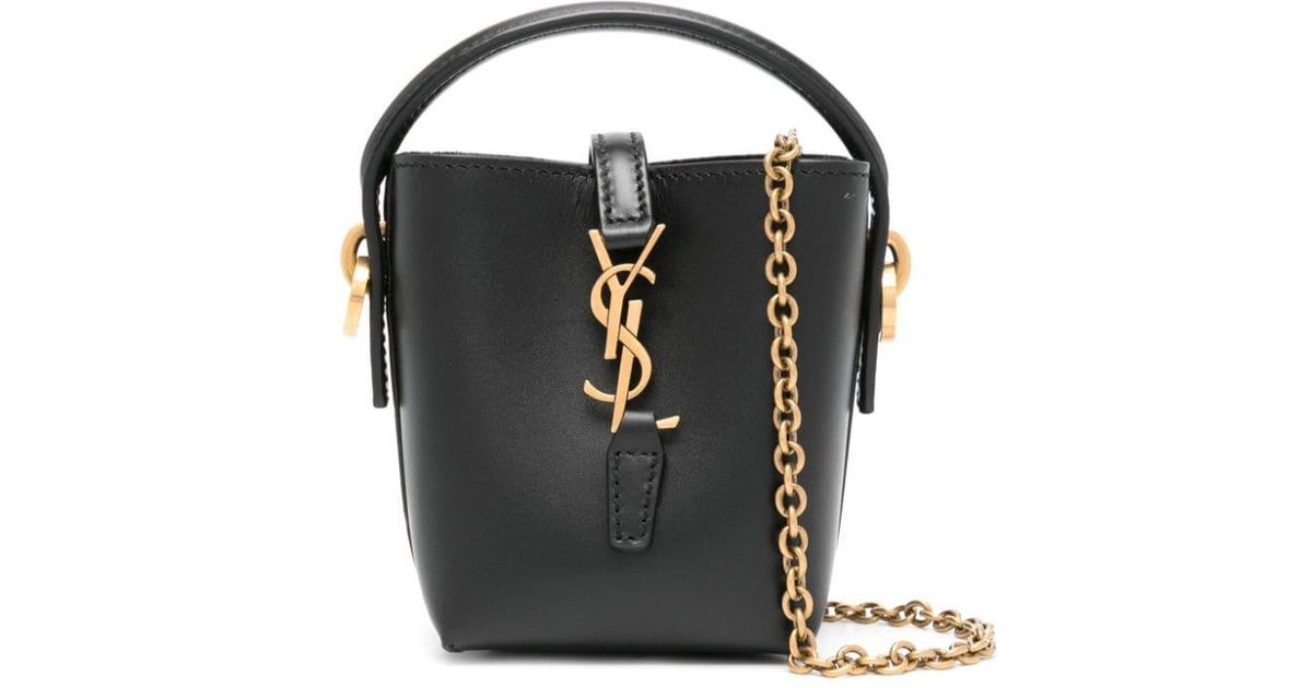 Saint laurent monogram leather & chain mini bag hotsell