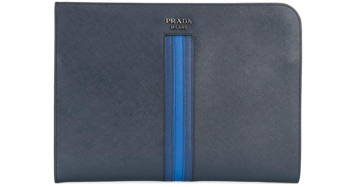 prada blue clutch
