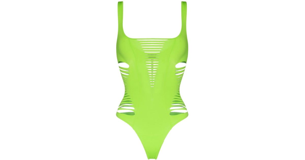 Agent Provocateur Dakota Cut-out Swimsuit in Green | Lyst