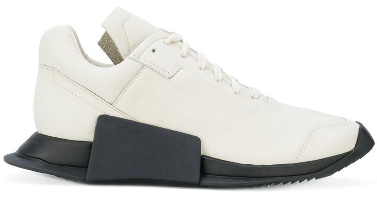 Rick Owens Leather Ro Level Runner Low Ii Sneakers in White for Men - Lyst