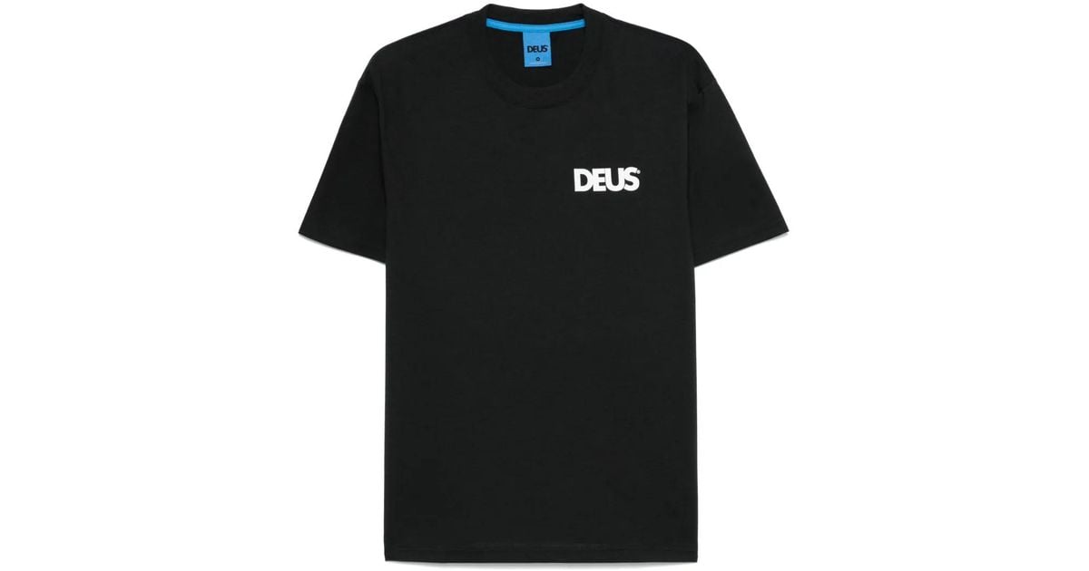 Deus Ex Machina Los Angeles Surf Address T-Shirt in Black
