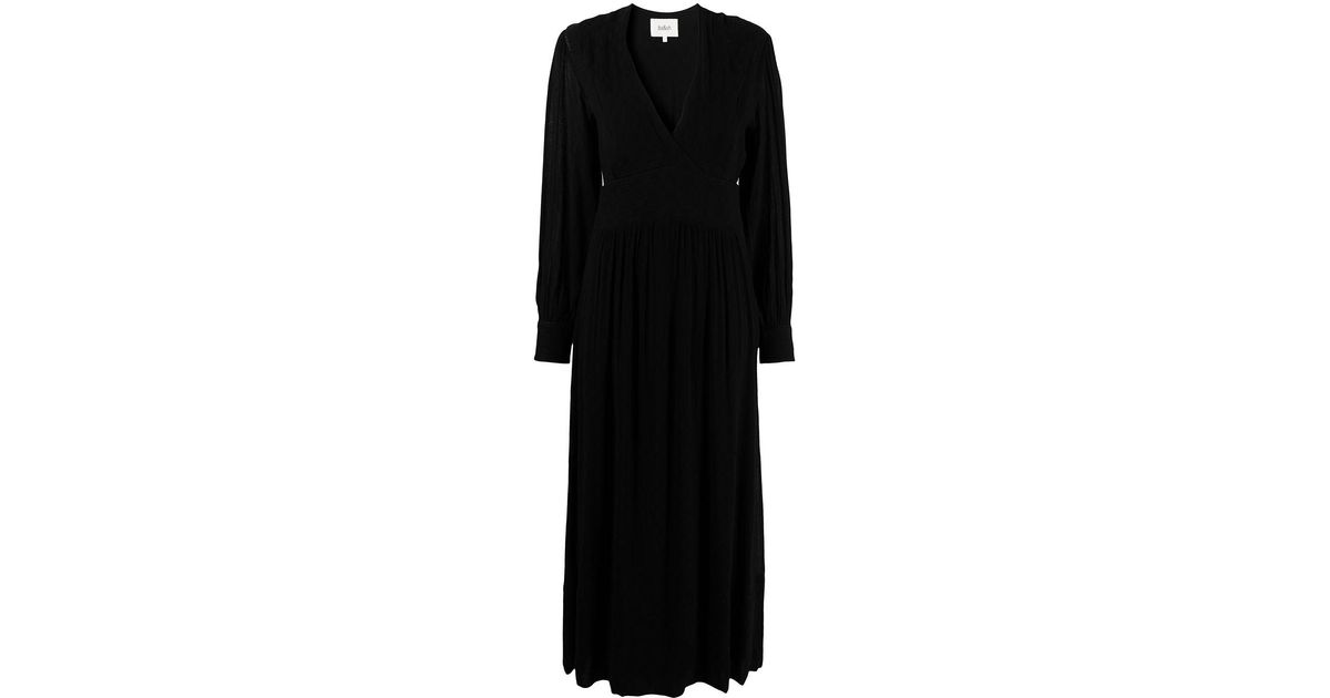Robe Lamia mi-longue à col v Ba&sh en coloris Noir | Lyst