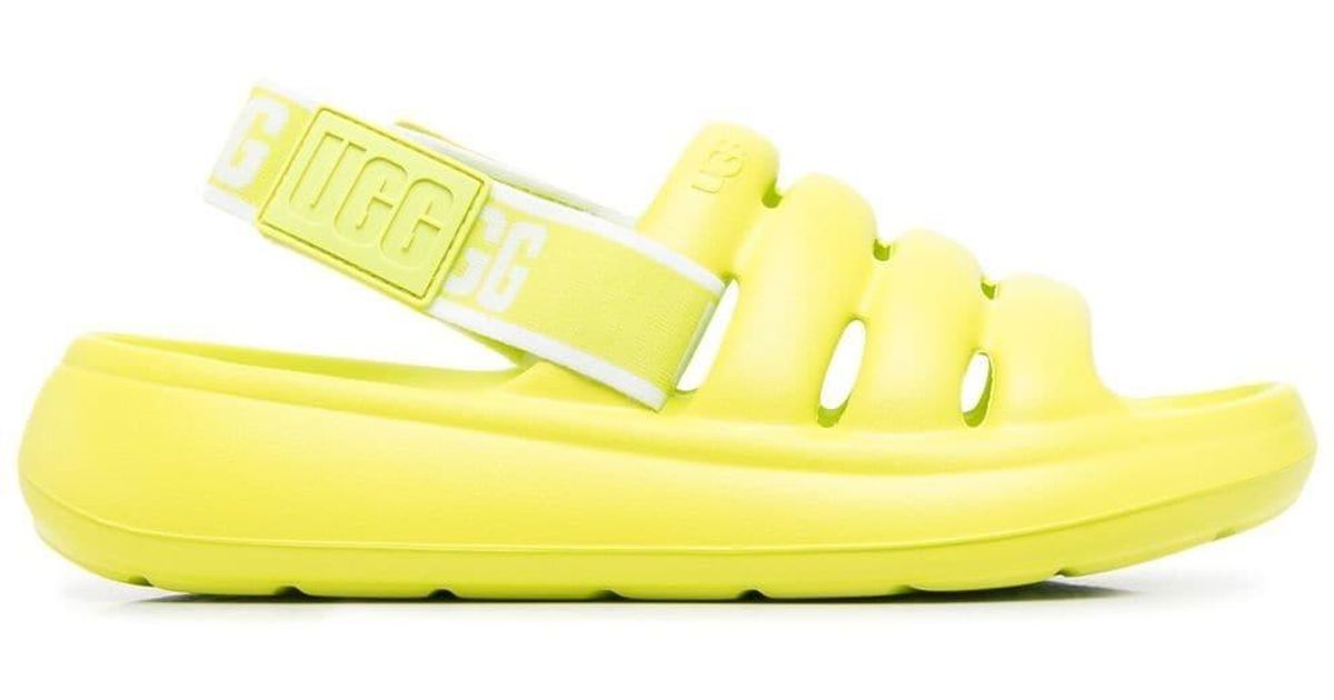 UGG Sport Yeah Slide Sandals in Yellow Lyst