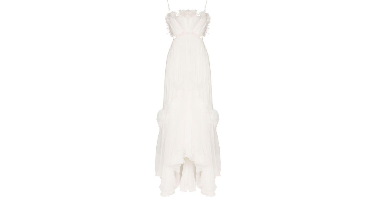 Maria Lucia Hohan Silk Azora Fully-pleated Gown in White | Lyst