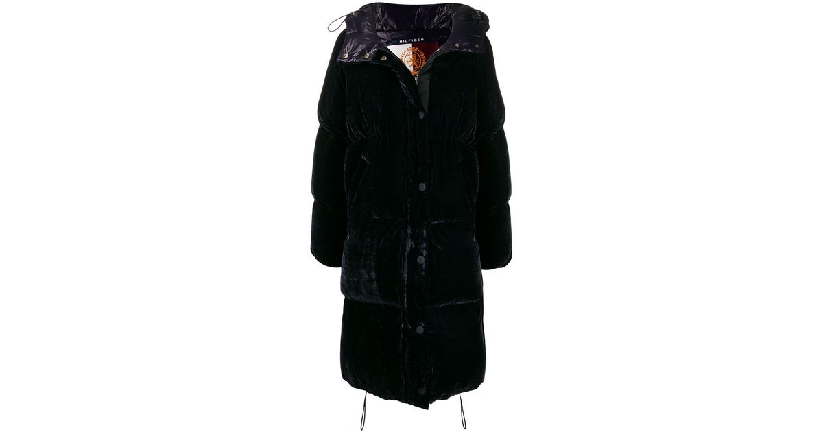 Tommy Hilfiger Padded Velvet Coat in 