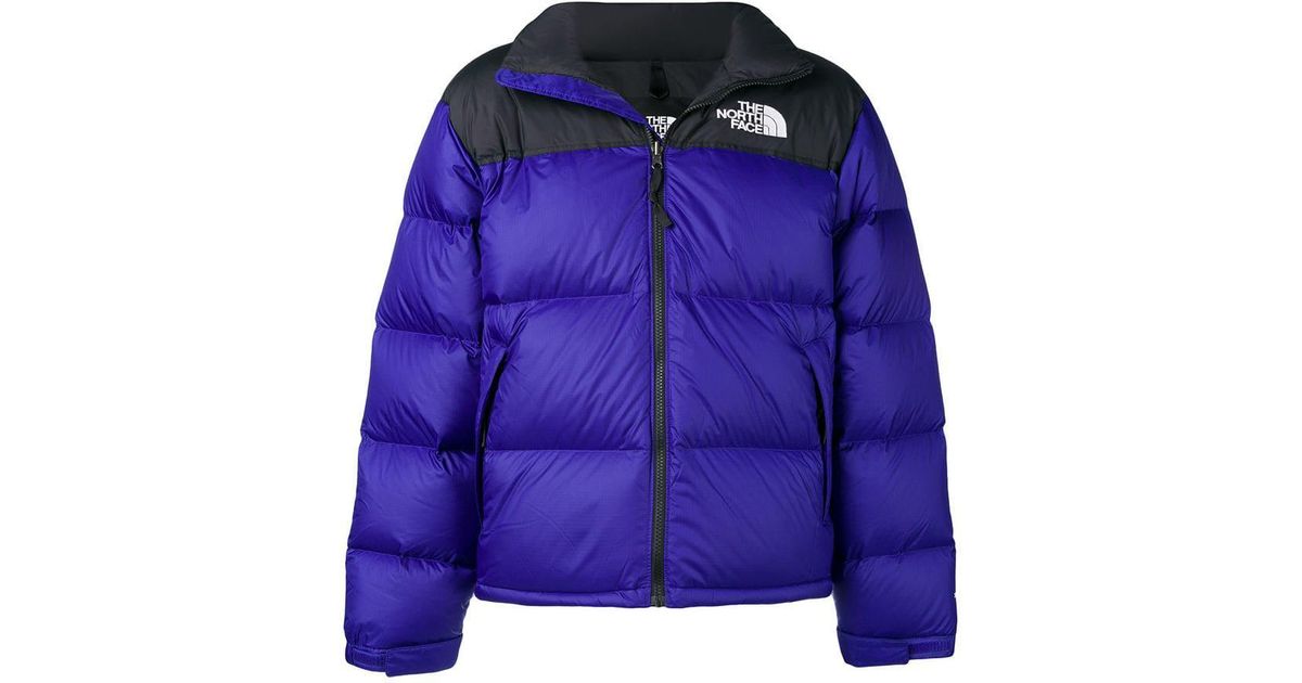 The North Face Two-tone Puffer Jacket in Blue for Men | Lyst UK
