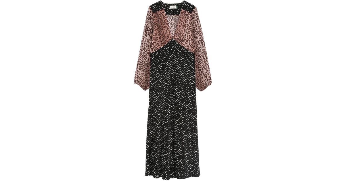 rixo brown polka dot dress RIXO Meg Leopard Midi Polka Dot main image 0