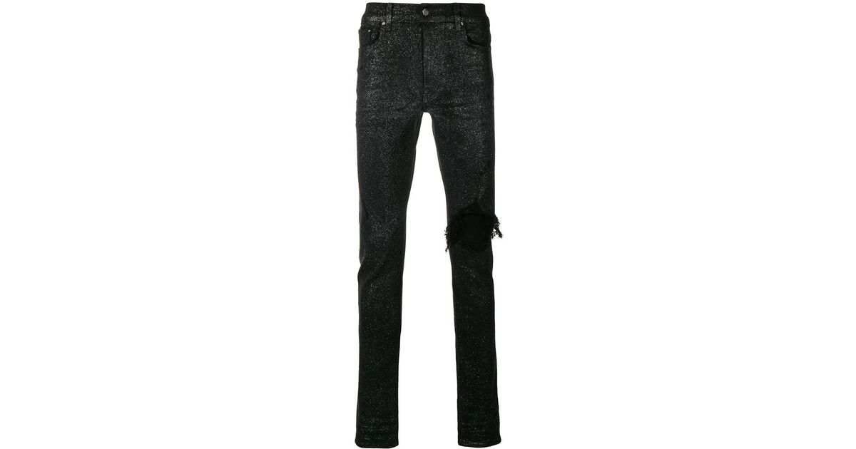 Amiri Denim Glitter Broken Jeans in 