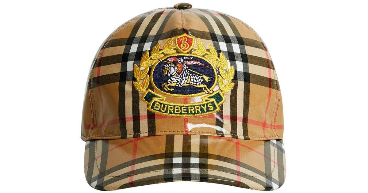 vintage check baseball cap