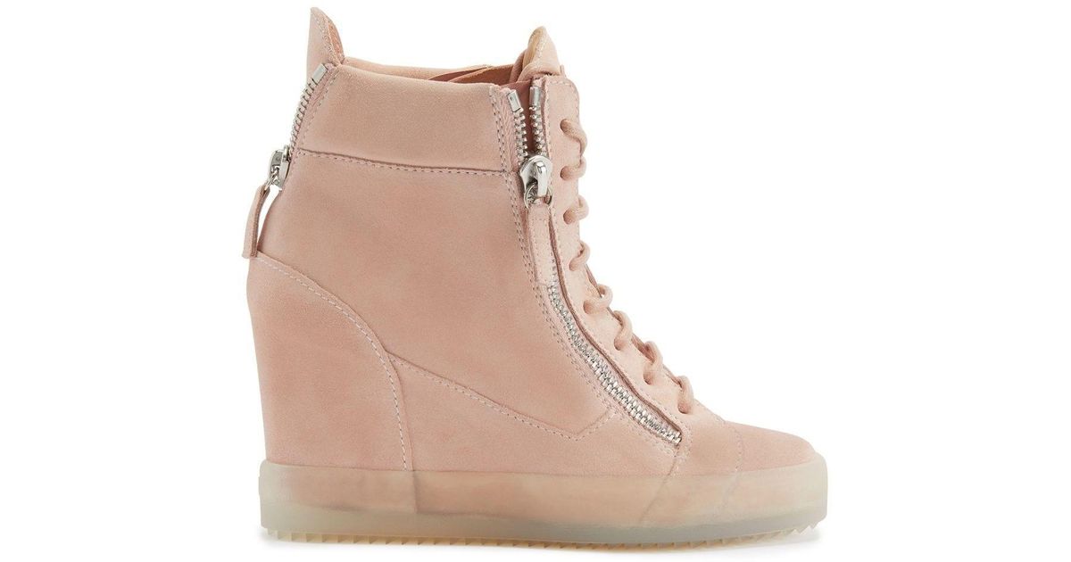 Giuseppe Zanotti Concealed-wedge Sneakers in Natural | Lyst