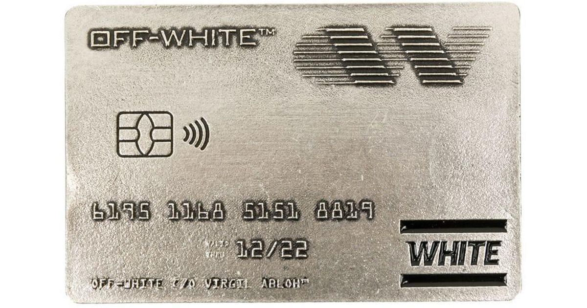 Off-White c/o Virgil Abloh Metallic Credit Card Motif Cardholder - Lyst