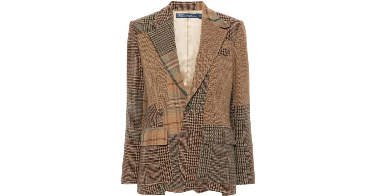 ralph lauren patchwork blazer