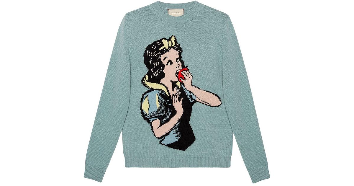 Sophie Plotselinge afdaling kosten Gucci Snow White Wool Knit Sweater in Blue for Men | Lyst
