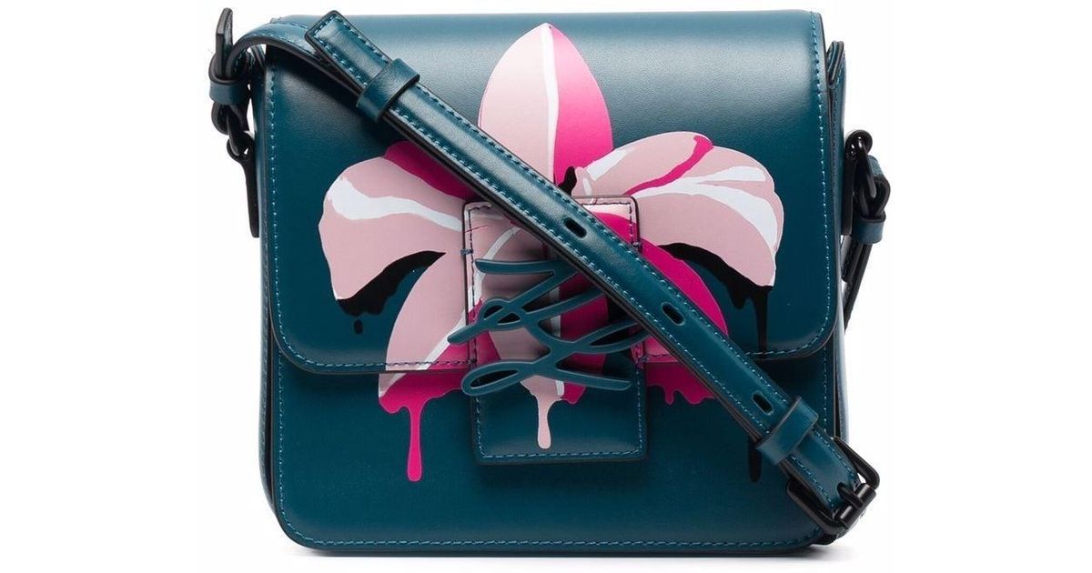 Karl Lagerfeld K/autograph Floral Crossbody Bag in Blue Lyst