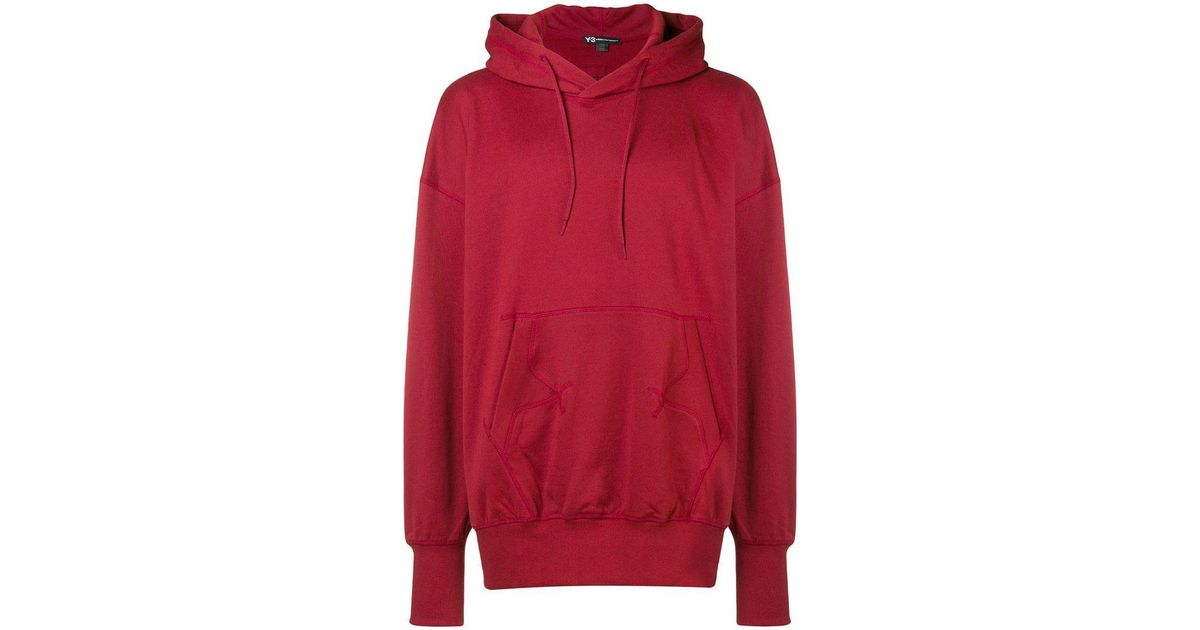 y3 red hoodie