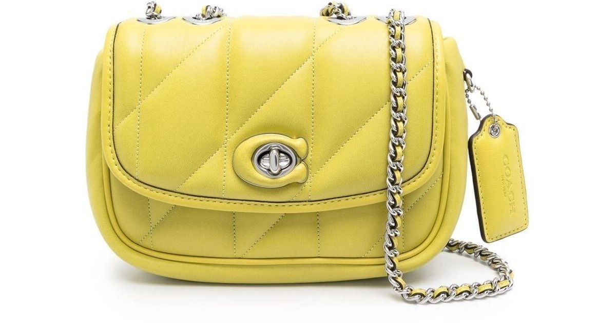 COACH Leather Quilted Crossbody Bag in Green Lyst Australia