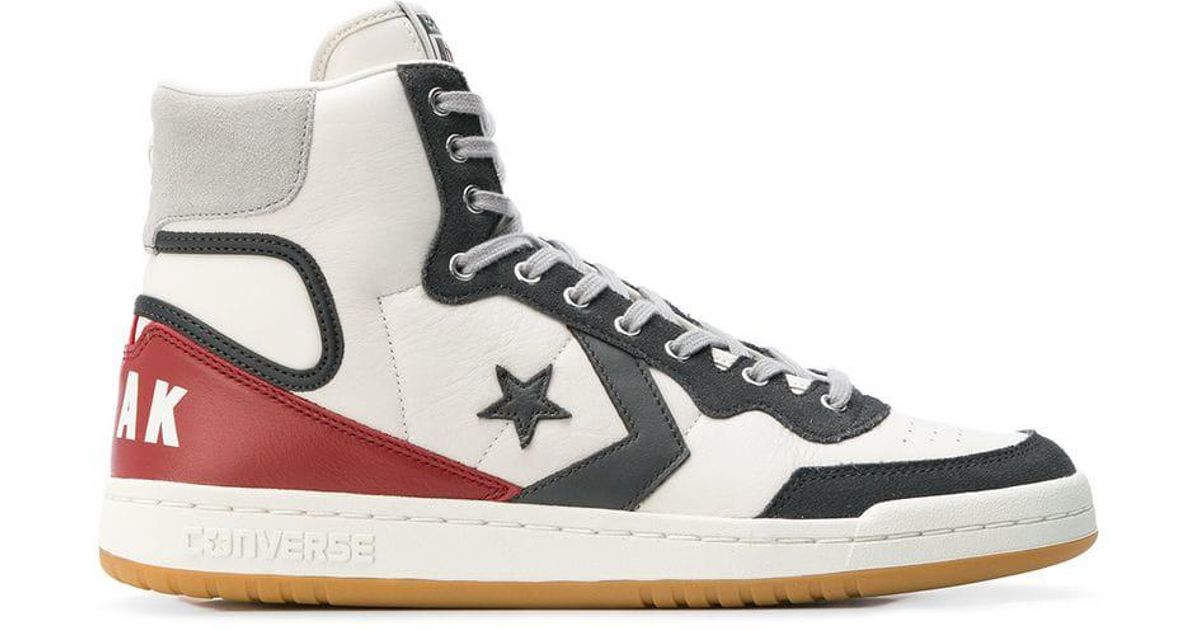 Converse Fastbreak Hi Light Gray And Storm Wind Leather High Top Men's  Sneakers in White for Men | Lyst