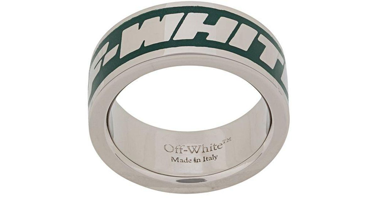 Off-White c/o Virgil Abloh Paperclip Ring in White for Men