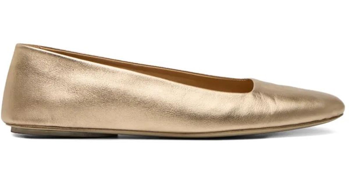 Distesa Marsèll Distesa Metallic Ballet Flats in White | Lyst