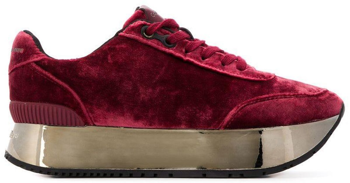 Zapatillas de plataforma Calvin Klein de Denim de color Rojo | Lyst