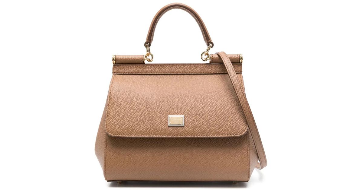 バッグ・カバンその他 Dolce&Gabbana Large caramel Sicily Hand Bag Dolce & Gabbana Caramel Dauphine Sicily Large Bag – THE CLOSET