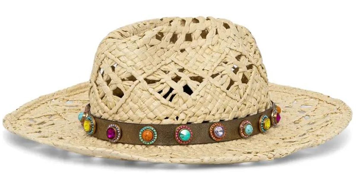 Kurt Geiger London Octavia Fedora OCTAVIA WESTERN HAT Natural Woven Hat by KURT GEIGER LONDON main image 3