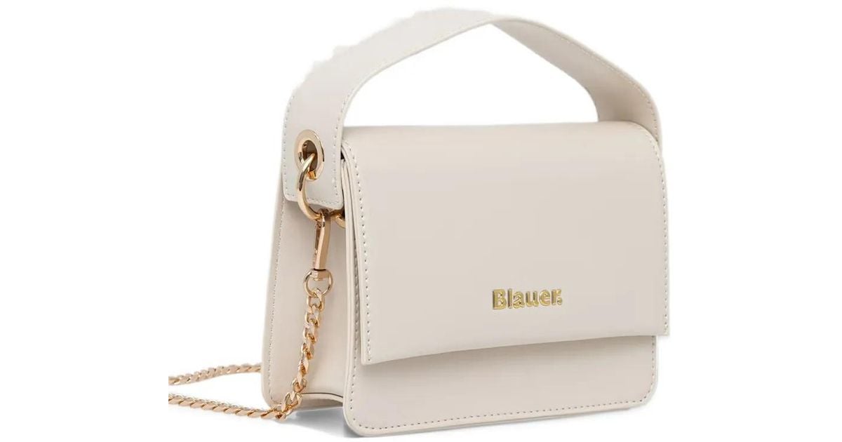 Single Chain Magnets Blauer Logo-Detail Chain-Link Cross Body Bag in White | Lyst