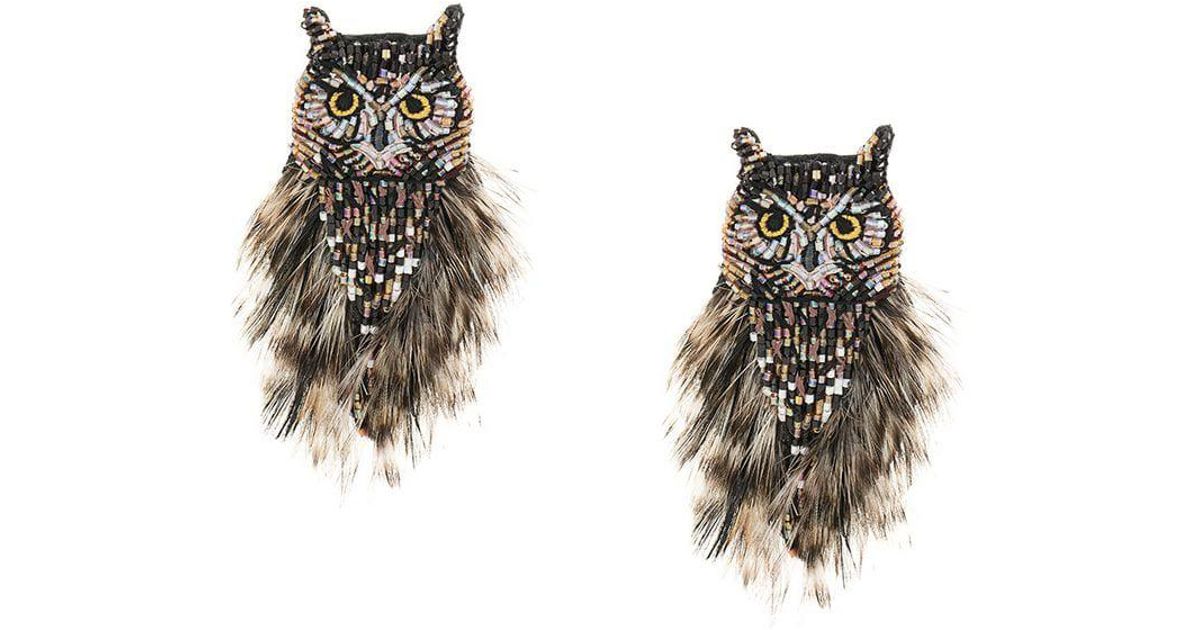 Mignonne Gavigan Brown Owl Earring Mignonne Gavigan Brown Owl Earring