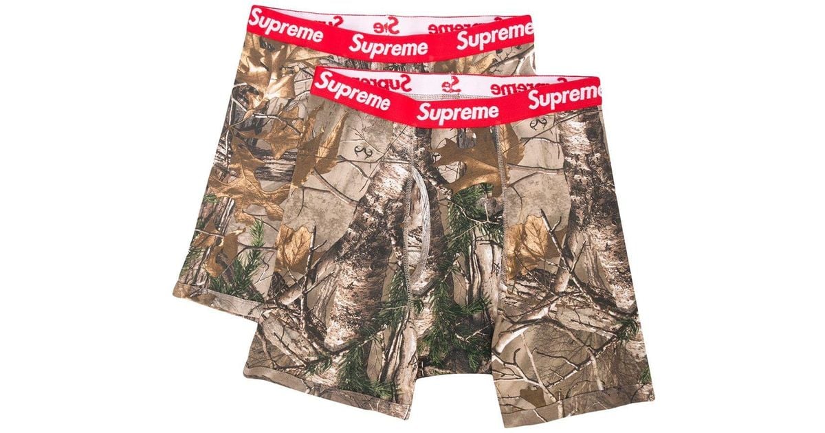 Supreme Boxers Set Of Two in Green for Men