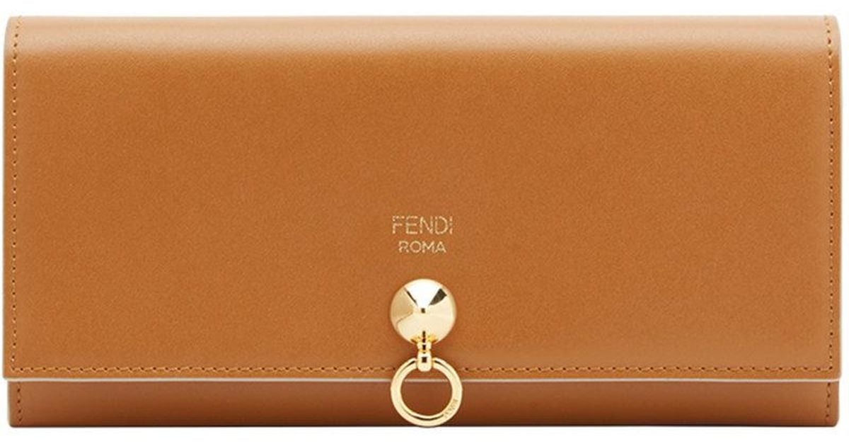 Fendi Continental with Chain 8M0365A98PF0A6E, Brown, One Size