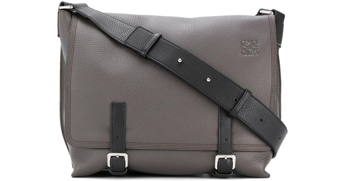 Loewe Leather Military Messenger Bag in 