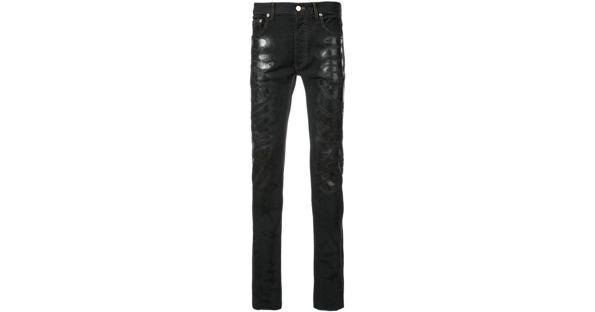 fagassent paint splatter distressed jeans