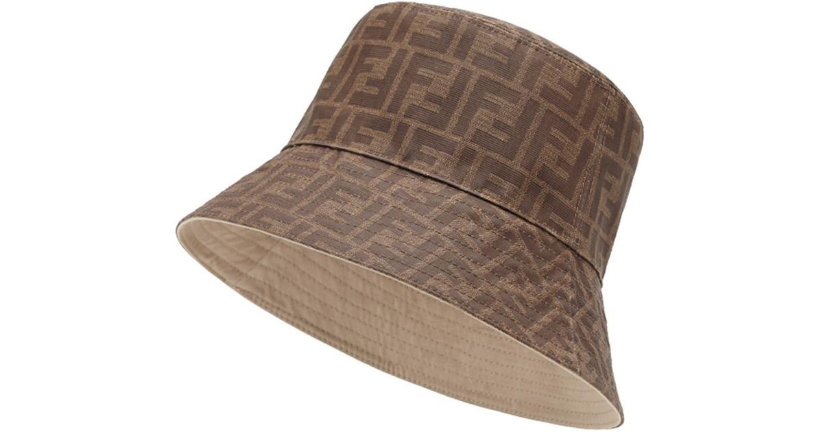 Fendi Katoen Omkeerbare Vissershoed in het Bruin voor heren | Lyst NL