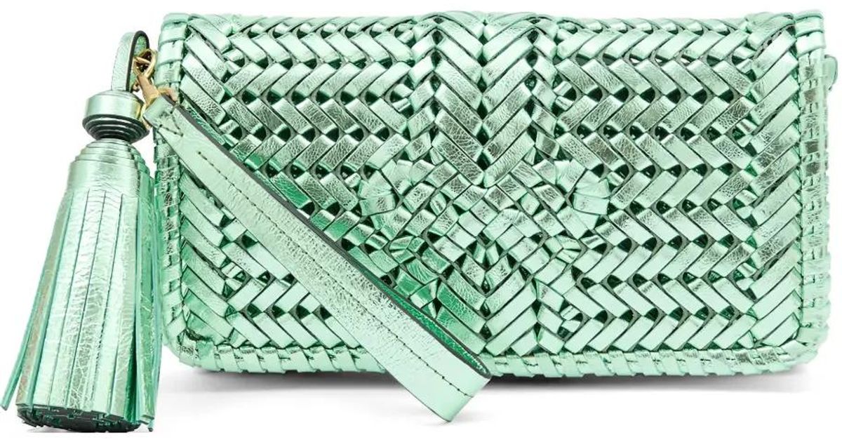 Anya Hindmarch Neeson タッセル クラッチバッグ グリーン | Lyst
