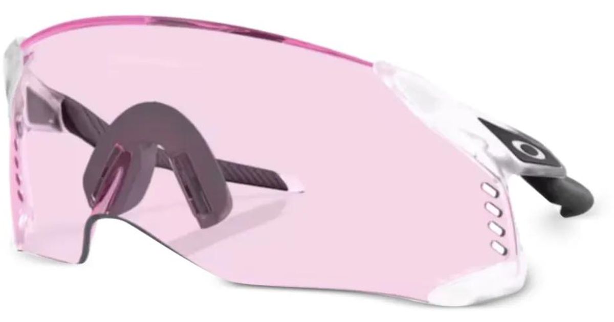 Oakley Women’s Sunglasses — Pink and Black Striped Frame Oakley Frogskins Hybrid Matte Black/Neon Pink | Prizm Black  main image 3