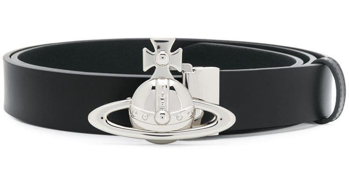 Vivienne Westwood Logo Buckle Belt in Black for Men Lyst