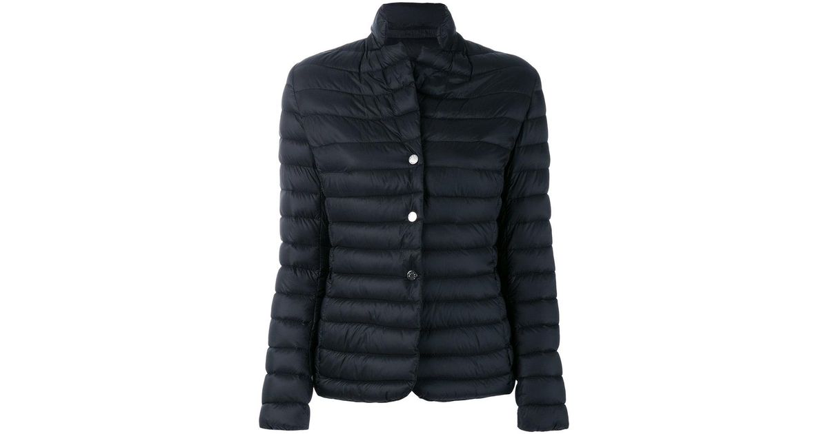 Moncler Fitted Padded Jacket in Black 