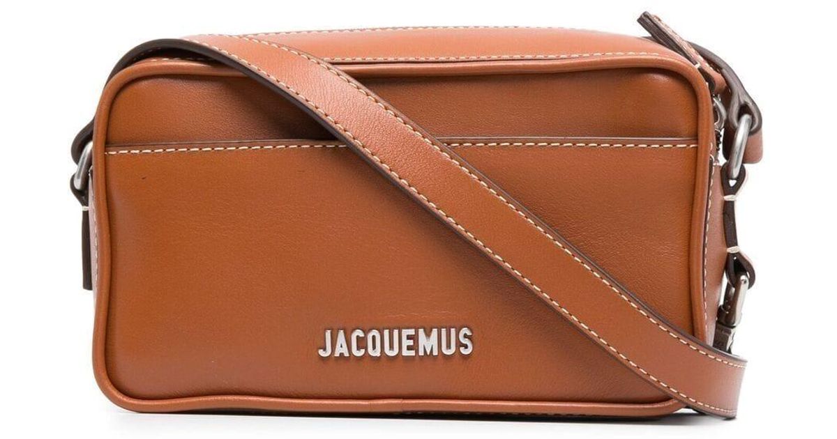 Jacquemus Leather Le Crossbody Bag in Brown for Men Lyst