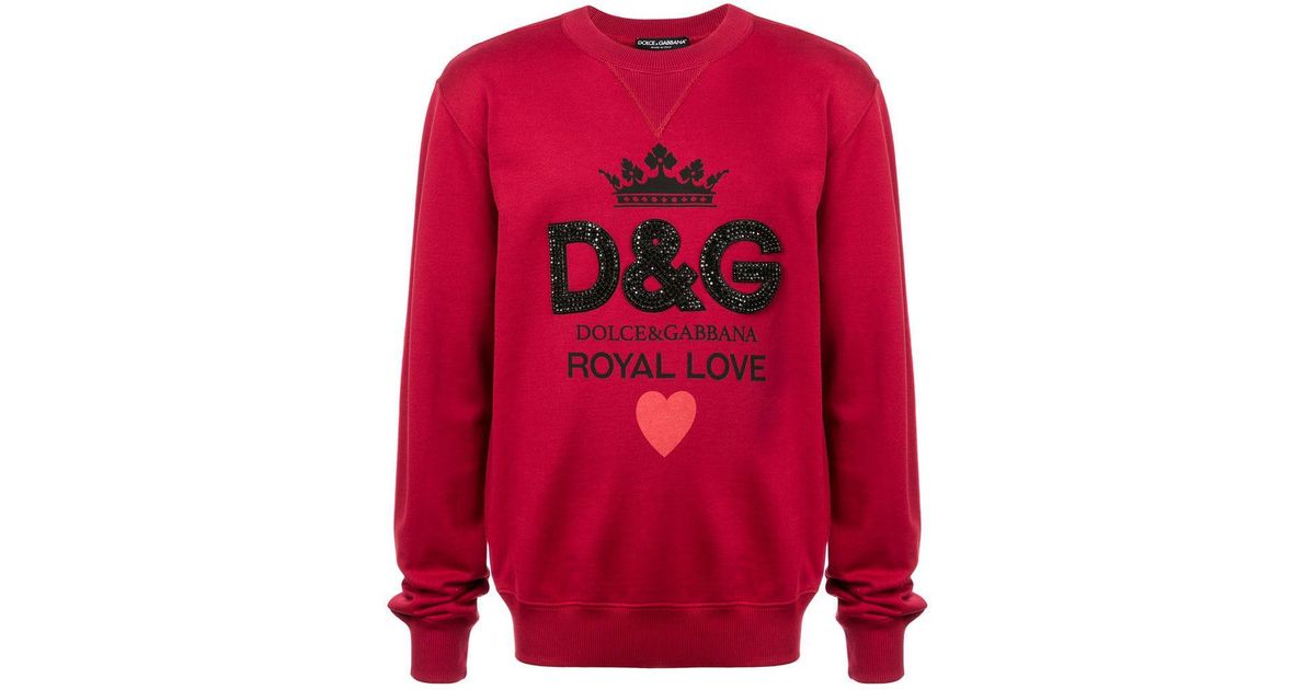 dolce and gabbana red sweatshirt