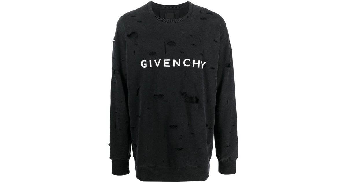 Givenchy torn sweatshirt hotsell