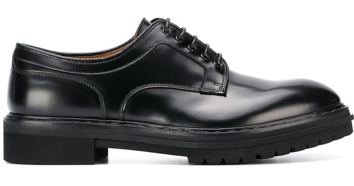 Premiata Leather Chunky Derby Shoes in Black for Men - Lyst