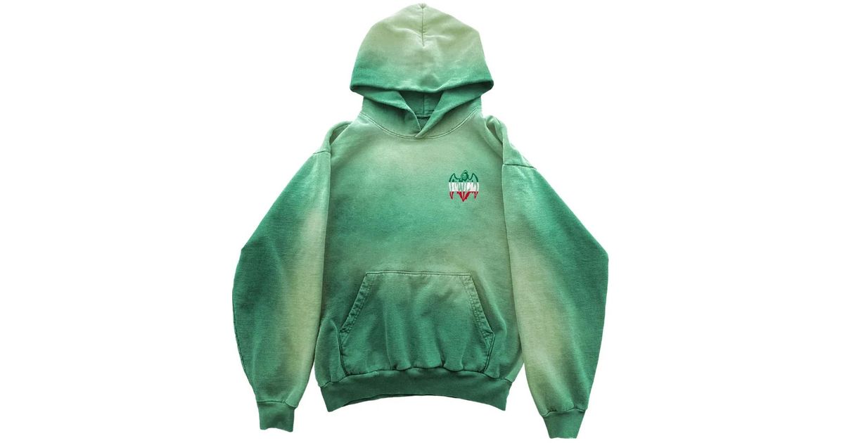 Warren Lotas Visit Oaxaca Print Faded Hoodie in Green for Men | Lyst