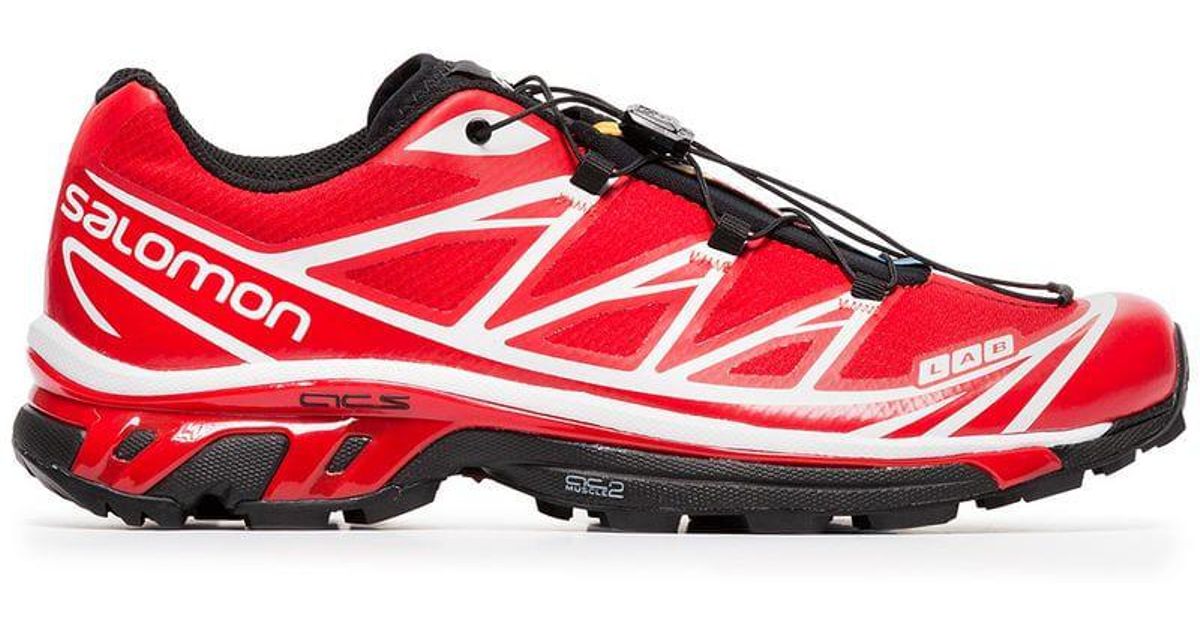 Salomon Lab Red And White Xt-6 Adv Sneakers for Men | Lyst
