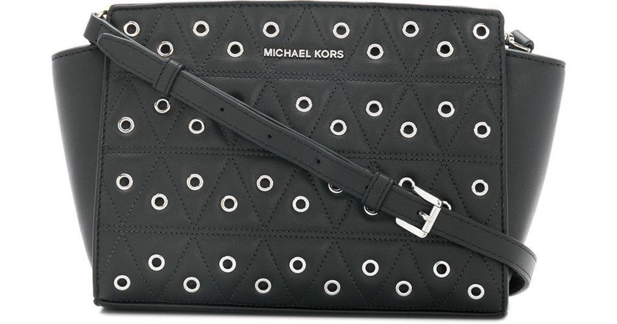 MICHAEL Michael Kors Selma Rivet Detail Bag in Black Lyst