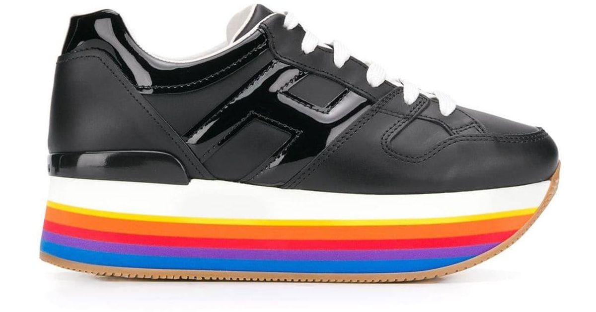 hogan rainbow platform sneakers