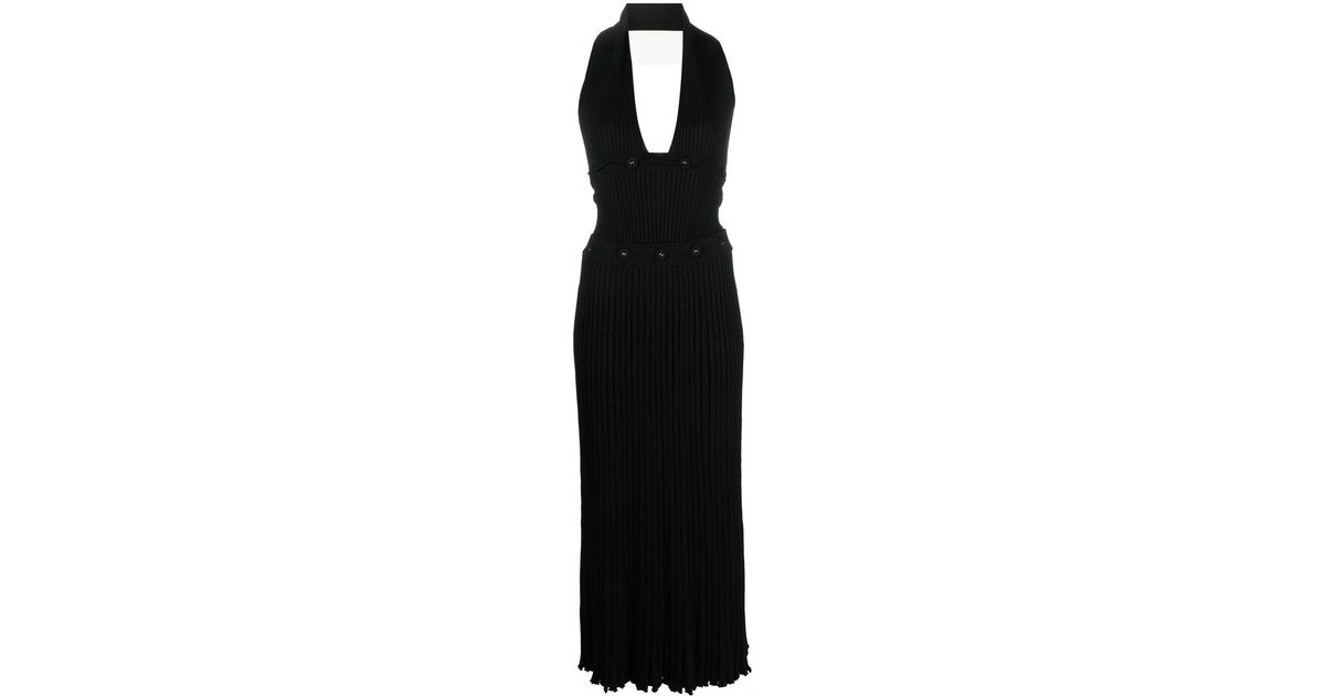 Christopher Esber Ribbed Maxi Dress in Black - Save 24% | Lyst UK