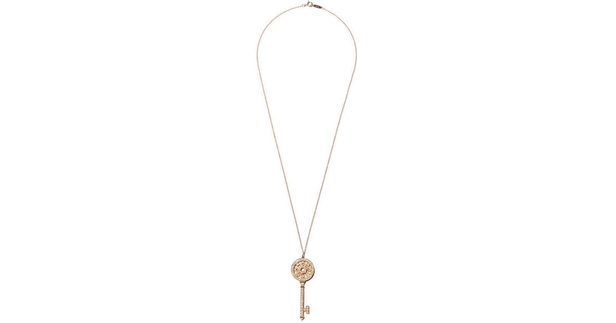 Inspired Tiffany Keys Knot Key Pendant in 18kt Rose Gold