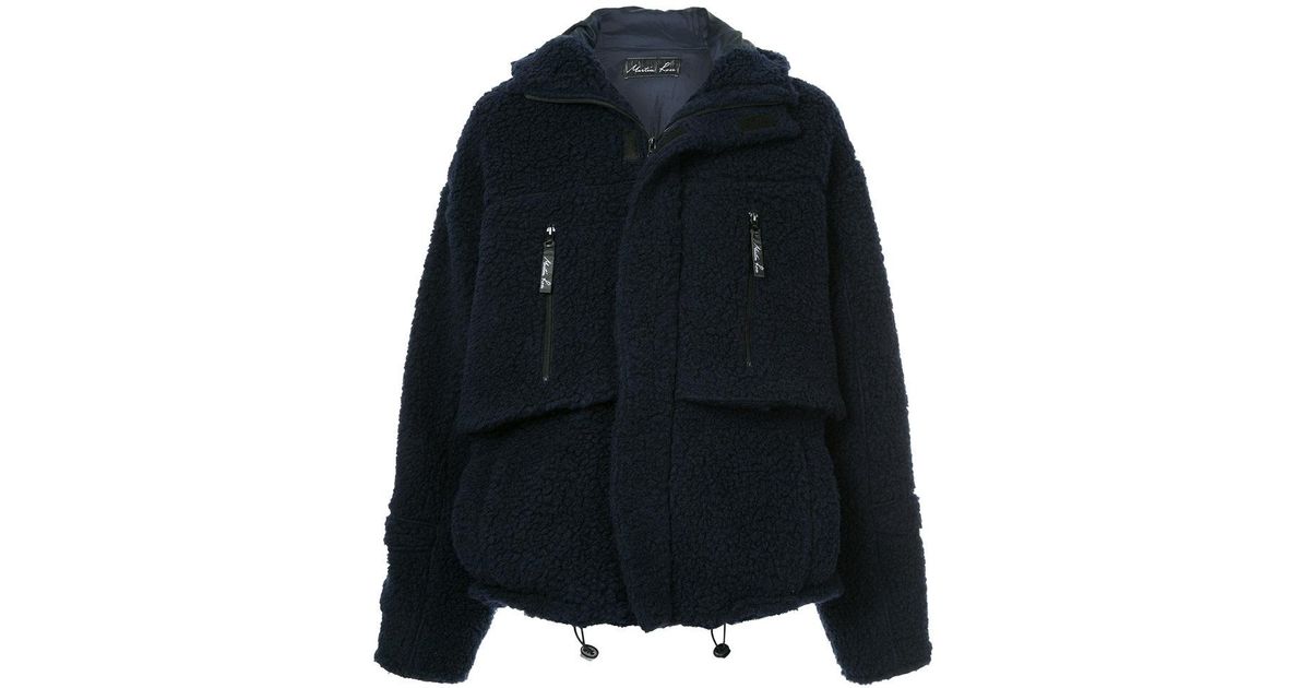 Martine Rose Oversized Fleece Jacket in Blue for Men | Lyst