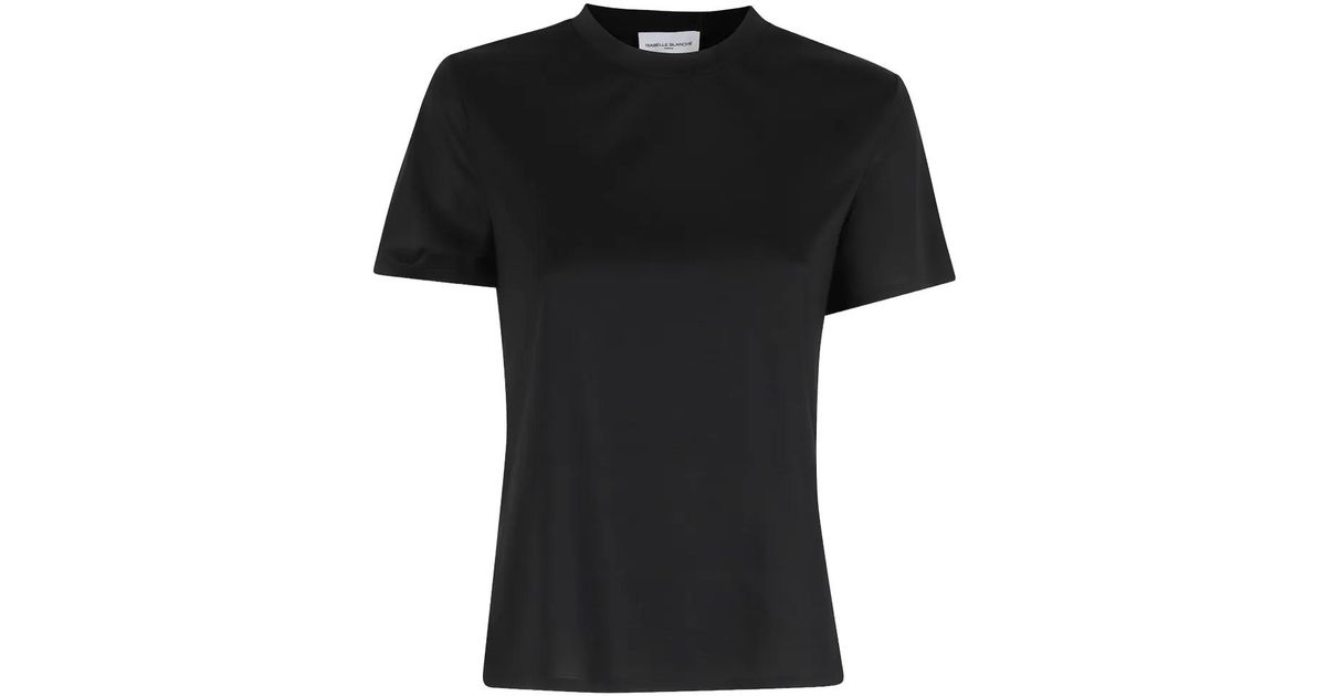 Isabelle Rude Shirt Isabelle Blanche T-Shirt Noué Au Dos À Découpes in Black | Lyst