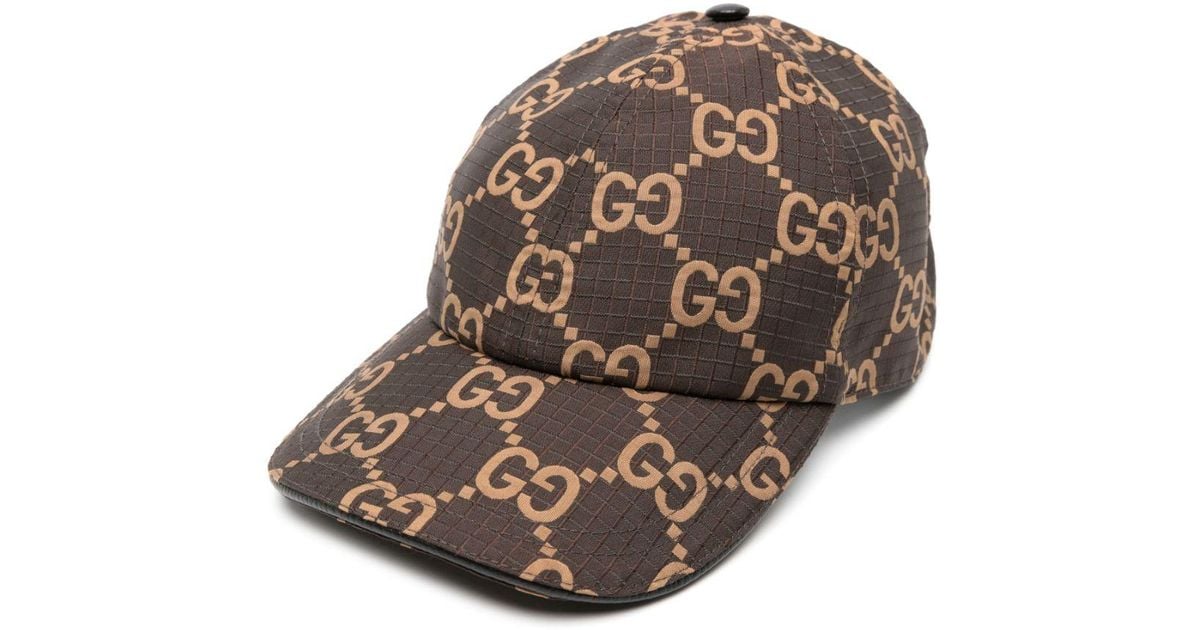 Gucci Gg-Jacquard Ripstop Baseball Cap in Brown | Lyst